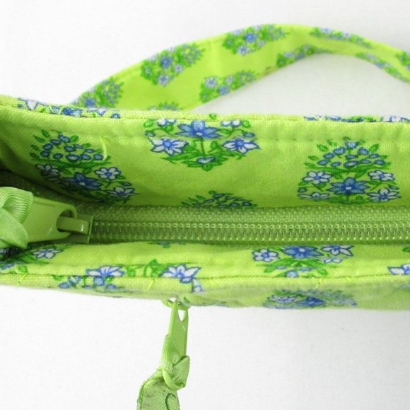 Vera Bradley Quilted Fabric Chartreuse Floral Elephant Shoulder Bag - Picture 6 of 7